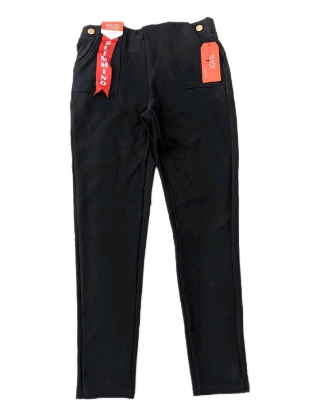 Maze Collection Levanta Cola Leggings Skinny Black Stretch Size S NWT